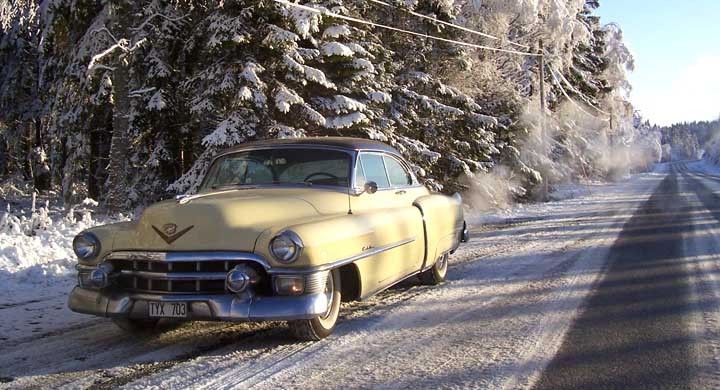 Med Cadillac på vintertur