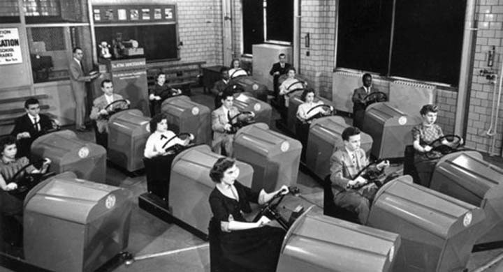 I bilskolan 1953