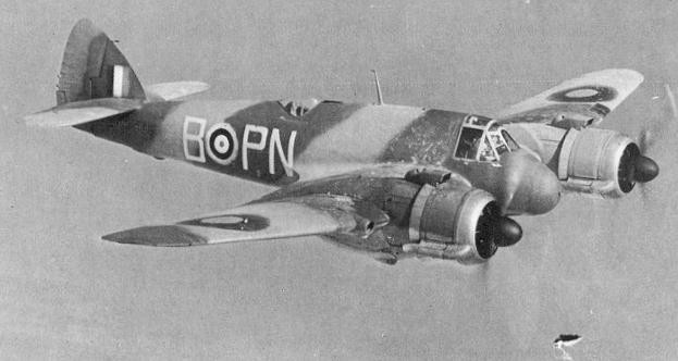 Bristol Beaufighter, originalet, byggdes mellan 1940 och 1946.
