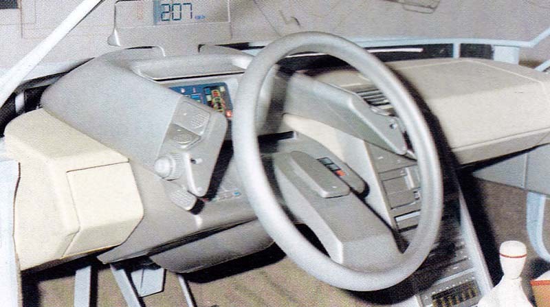 "Satelliter" enekrad ratt och... headup-display.