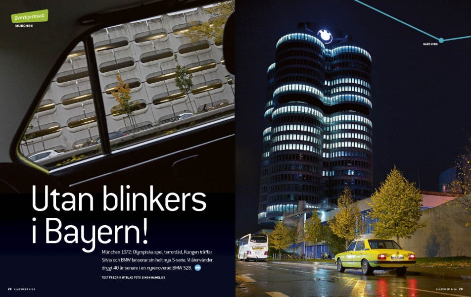 Med superrenoverad BMW 528 E12 genom München. En annorlunda resa...