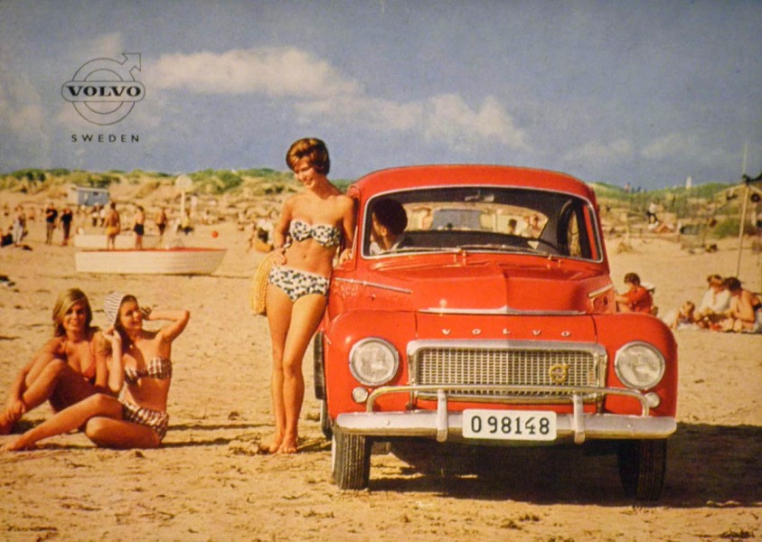 Med Volvo på stranden