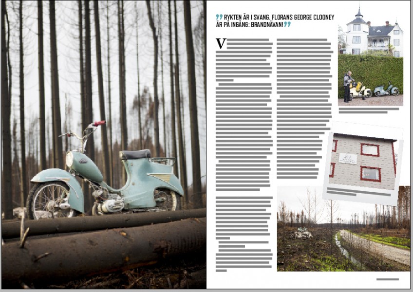 Vi åkte dit. På moped förstås.