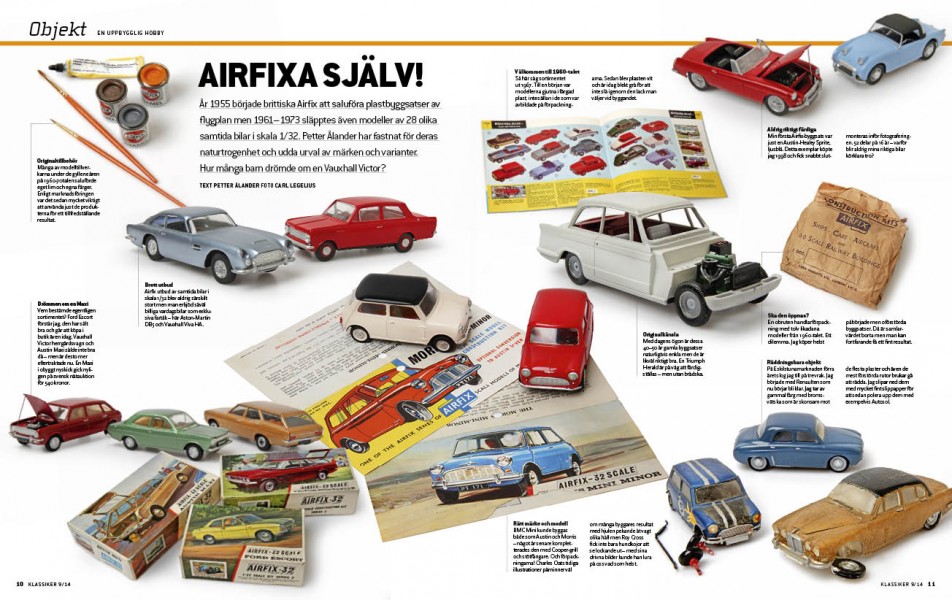 Airfix gjorde även bilar. Och vilket utbud!