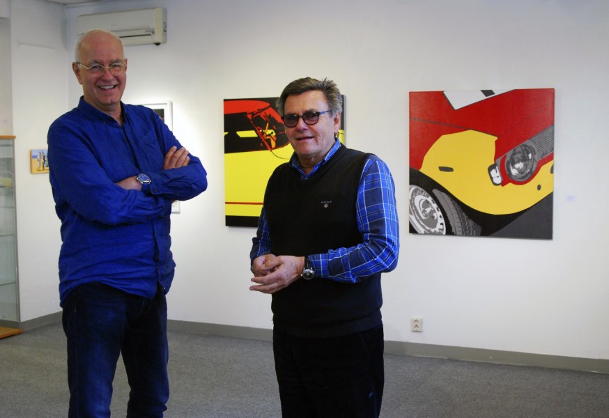 Galleristerna Per-Åke Persson och Anders Odéen.