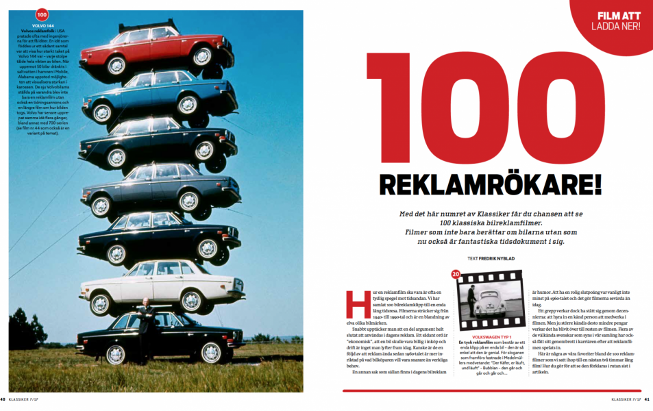 Bilreklamens 100 höjdare – bara i Klassiker!