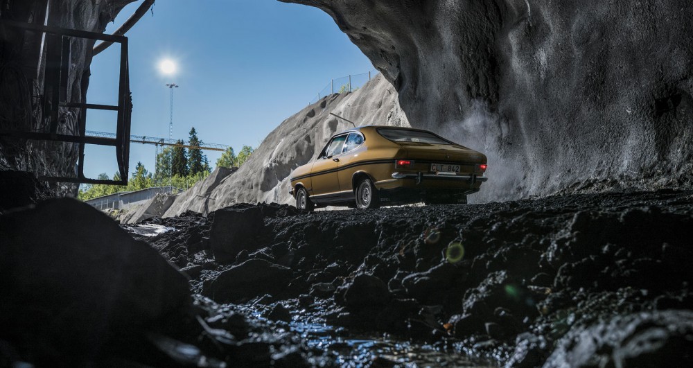 Opel Kadett Rallye 1970 i en ödslig övergiven gruva