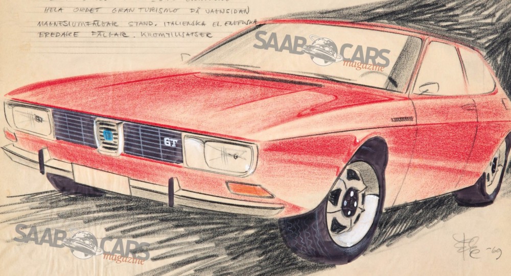 Läcker skiss visar okänd GT-version av Saab 99