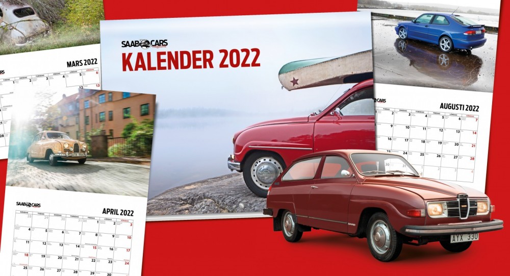 Väggkalender: Saab för hela året!