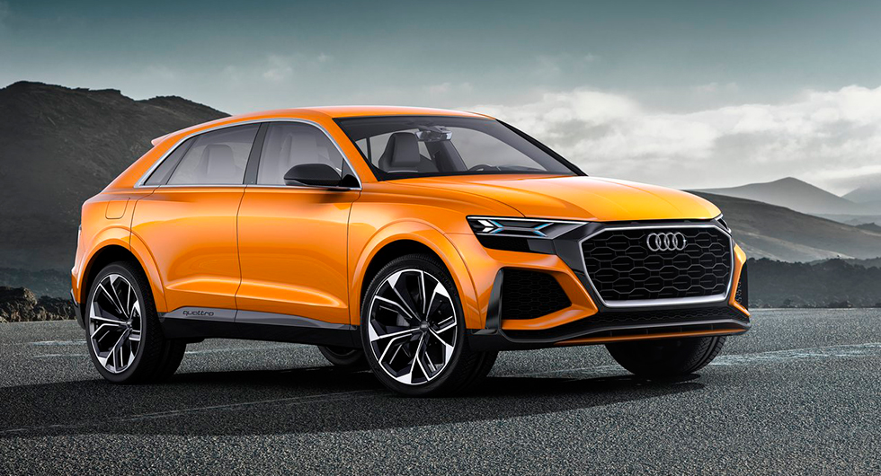 Audi Q8 Sport Concept som mildhybrid.