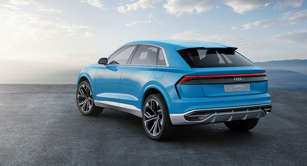 Audi Q8 Concept som laddhybrid.