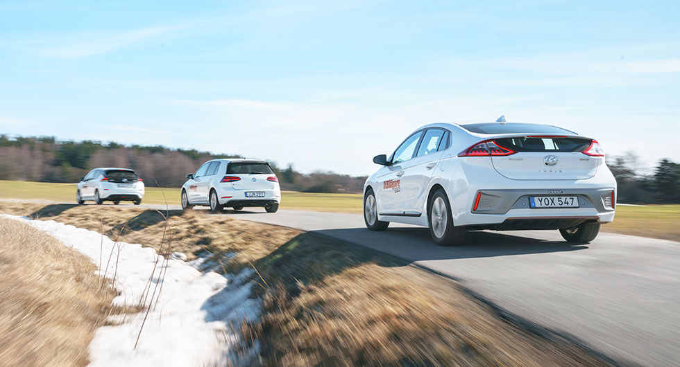 Test: Hyundai Ioniq Electric, Nissan Leaf, Volkswagen e-Golf (2018)