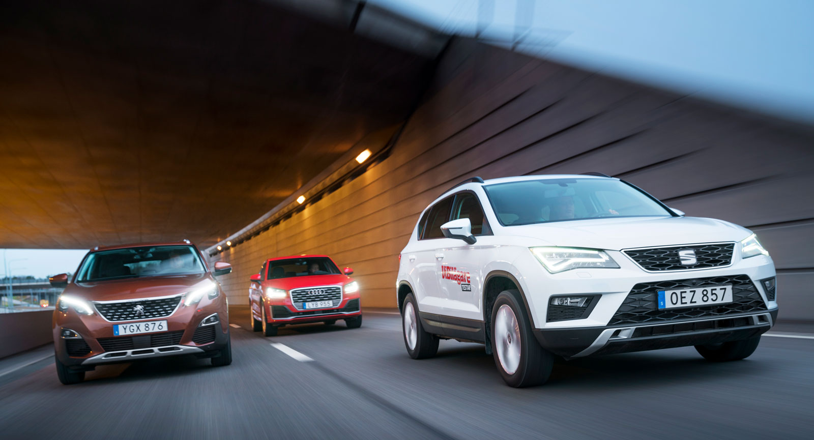 Test: Audi Q2, Kia Niro, Opel Mokka, Peugeot 3008, Seat Ateca (2017)