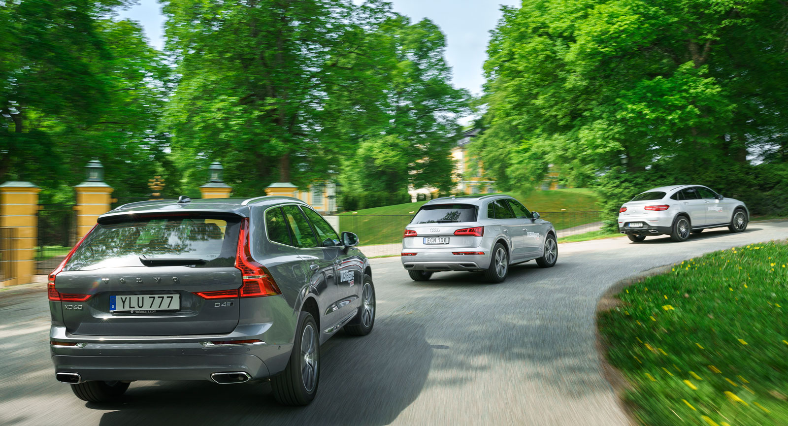 Körkomfort av hög klass utmärker alla tre, men på sämre vägar är Audi och Volvo bättre än Mercedes.