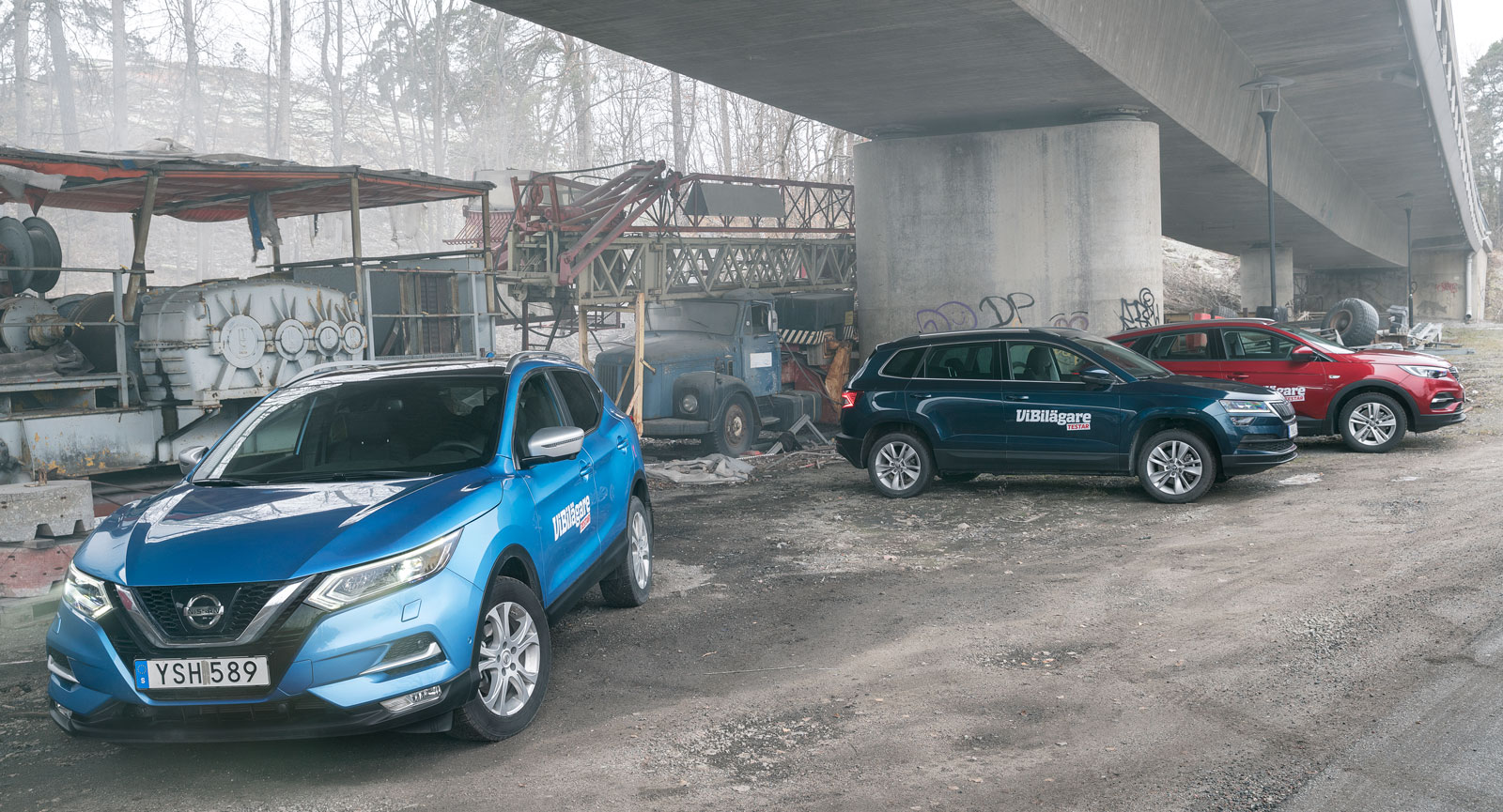Essingeledens avfartsramp vid Tomtebodakurvan byggdes i början av 80-talet, men kom aldrig till användning. Nissan Qashqais uppdatering känns igen på en kaxigare front med blanksvarta partier.