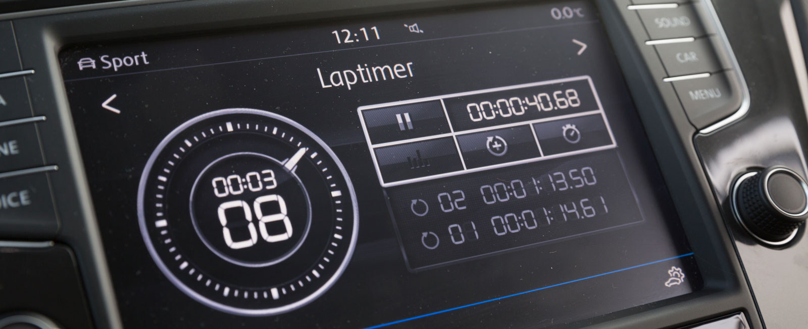 I VW:s mediesystem finns mängder av uppgifter. Varvtider kanske inte är det mest väsentliga för Tiguan, men…
