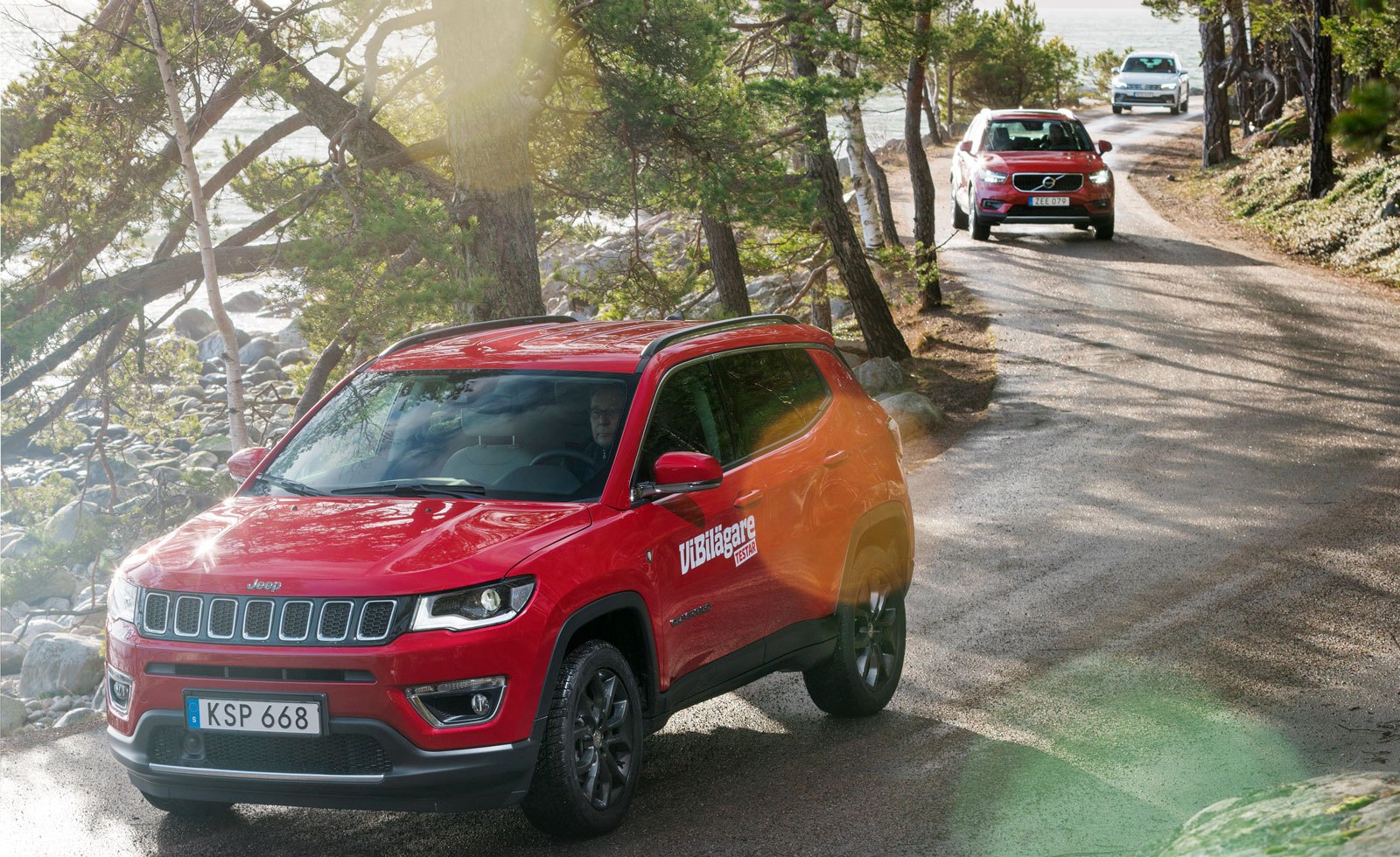 Jeep Compass har en mer råbarkad framtoning än sina båda testkonkurrenter. Den saknar också en hel del av den tekniska förfining som finns i Volvo XC40 och VW Tiguan.