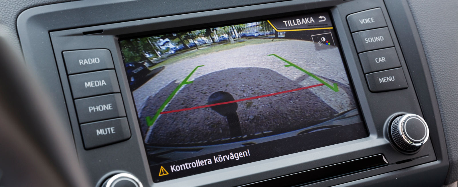 Backkamera är en annan nyhet som kom med uppdateringen inför modellår 2016. Kostar 2 200 kr.