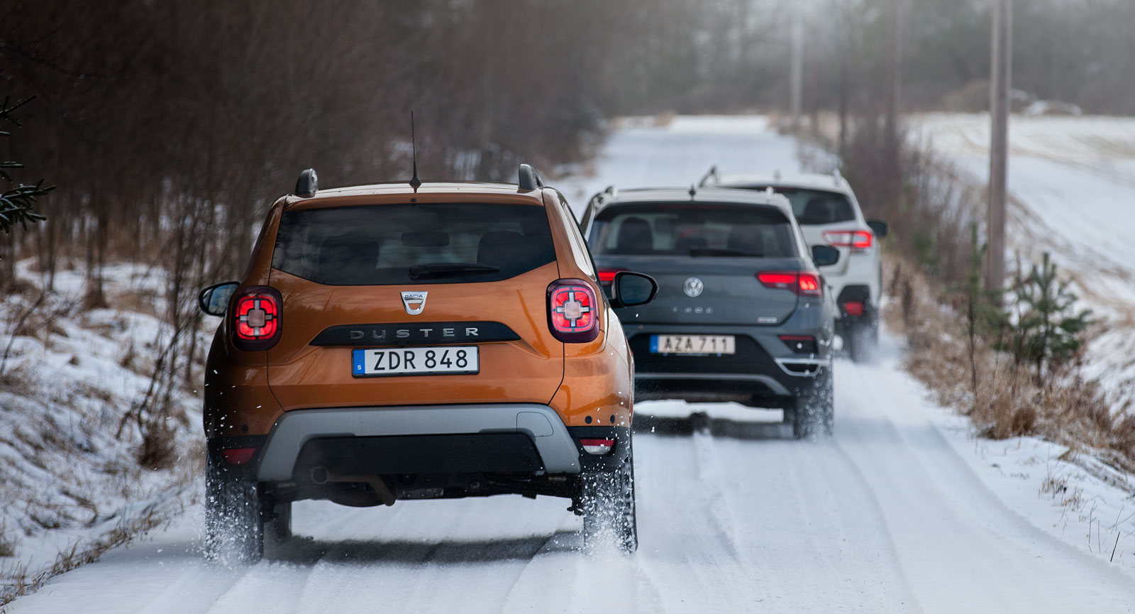 Test: Dacia Duster, Subaru XV och VolkswagenT-Roc (2018)