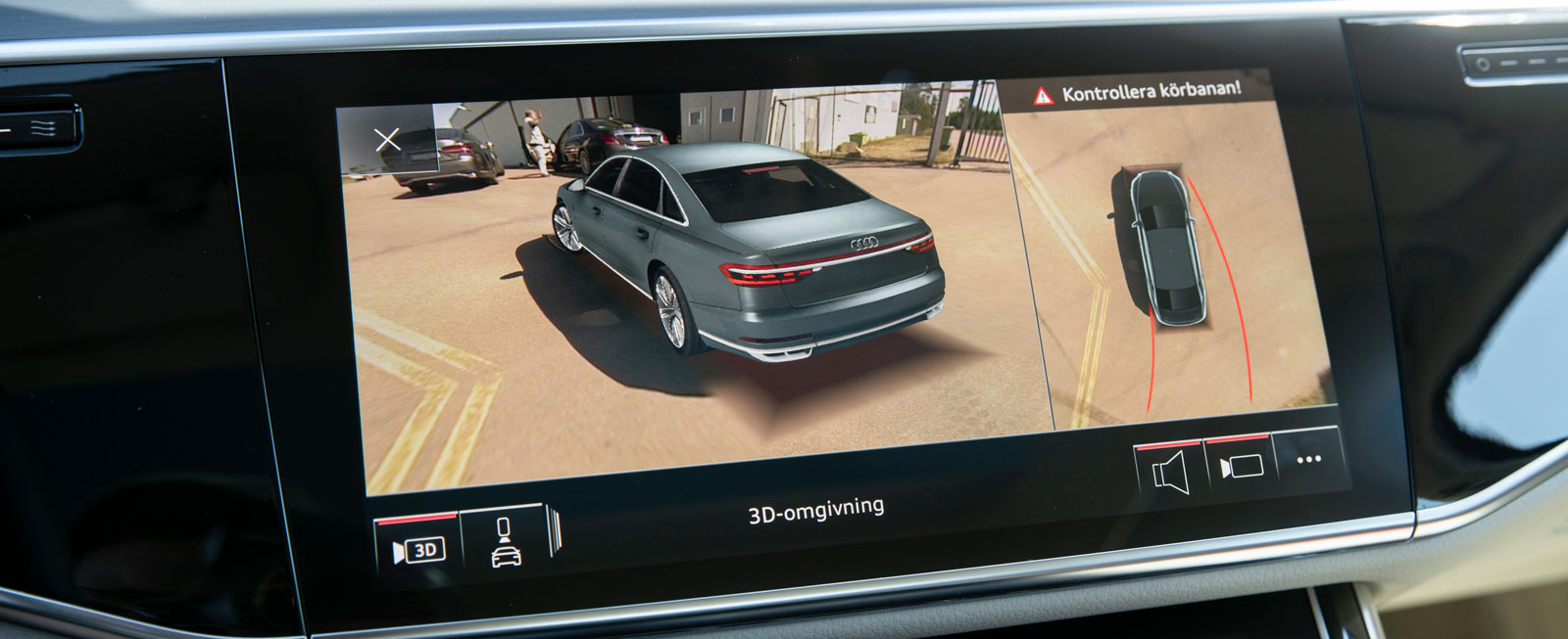 Audis dyraste p-kamerasystem kan visa den egna bilen från alla tänkbara vinklar och håll.