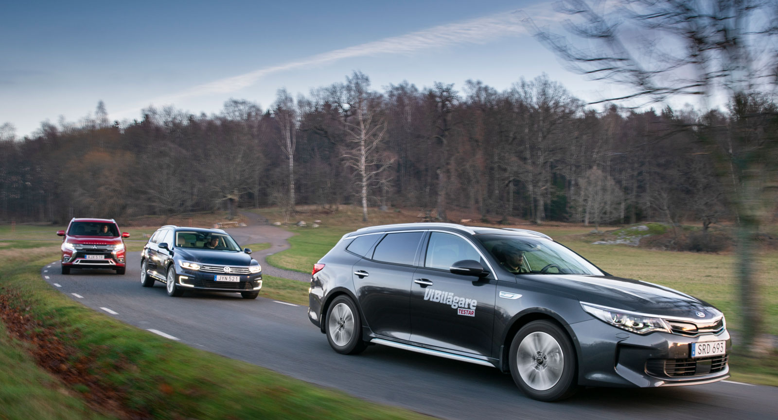 Test: Kia Optima PHEV, Mitsubishi Outlander PHEV, Volkswagen Passat GTE (2019)