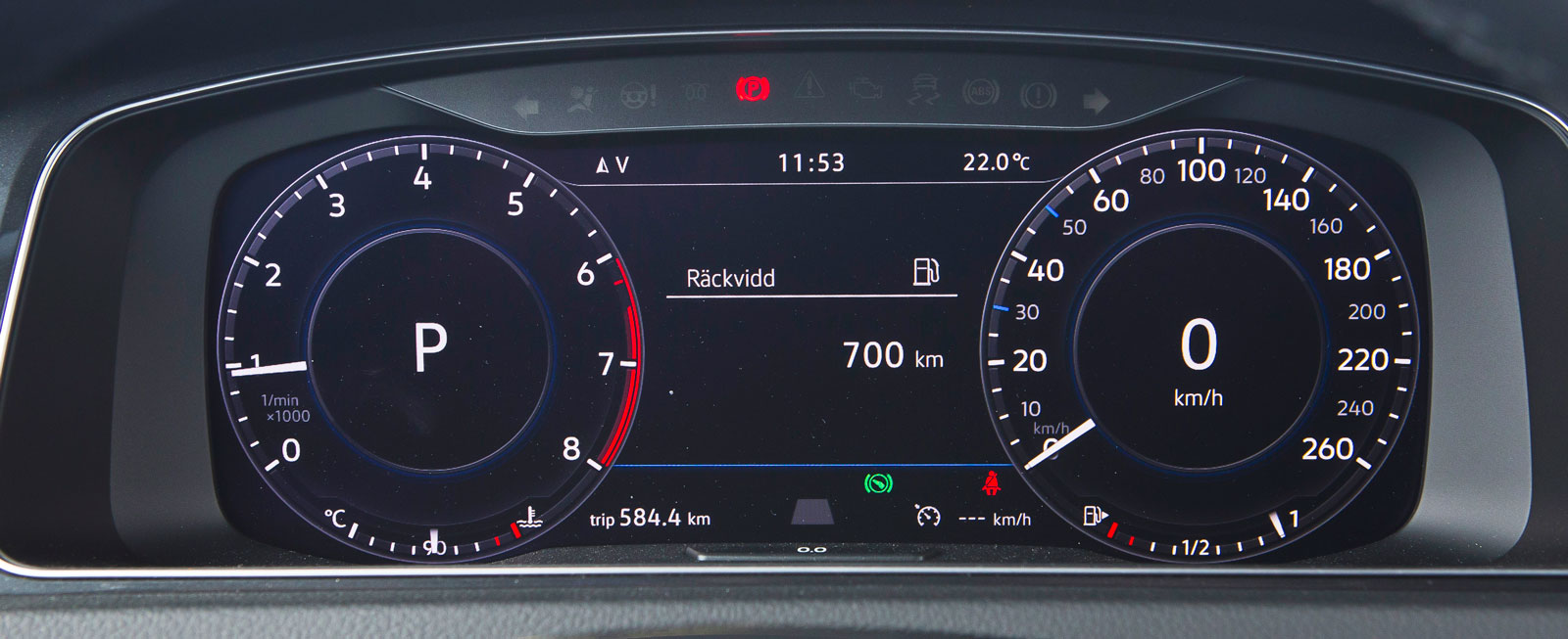 Vår test-Golf var utrustad med dyraste mediesystemet Discover Pro, tillval för 19 300 kr. Då ingår även en extra påkostad instrumentering, som dessutom kan varieras på en rad olika sätt.