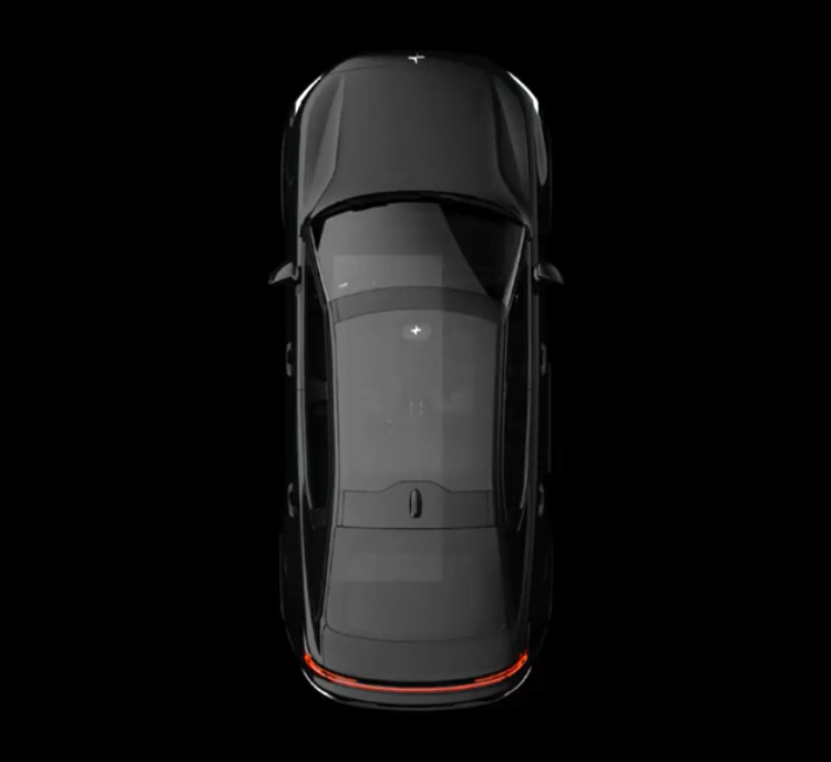 Googles gränssnitt i Polestar 2