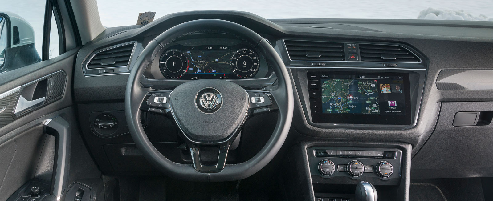 Är det en Golf, Passat eller mittemellan? Tiguan är lik sina syskon. Digitala mätartavlor är standard i GT-versionen. Skönast körställning i gänget.