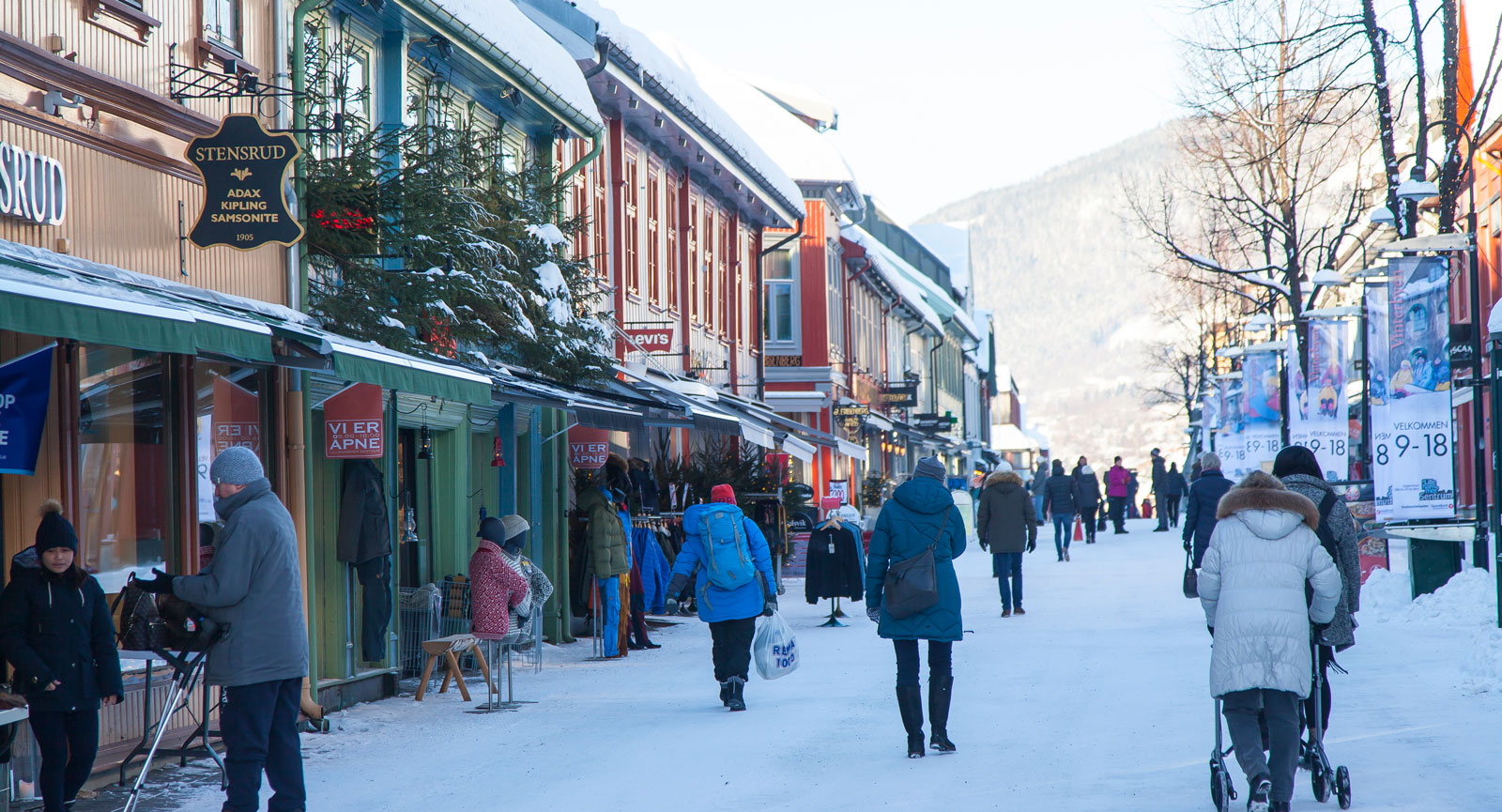 Storgata är pulsådern i centrala Lillehammer.