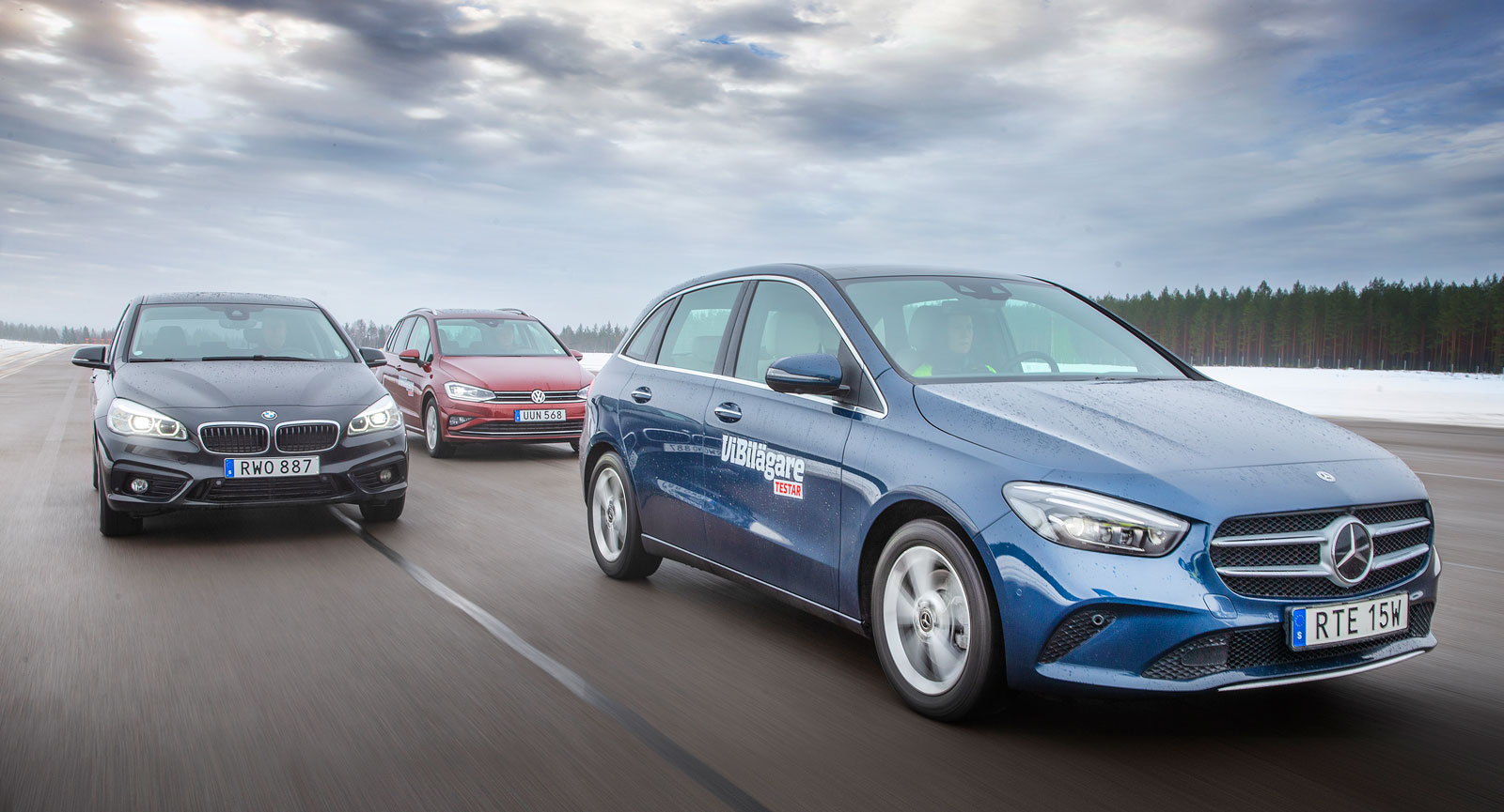 Test: BMW 218d, Mercedes B 220 D & Volkswagen Golf Sportswagon (2019)