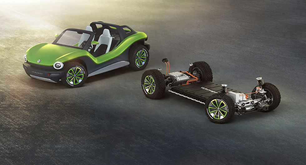 Buggy en elektrisk sandfräsare från Volkswagen