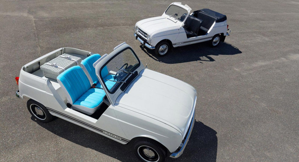 Klassiska Renault 4 som elbil