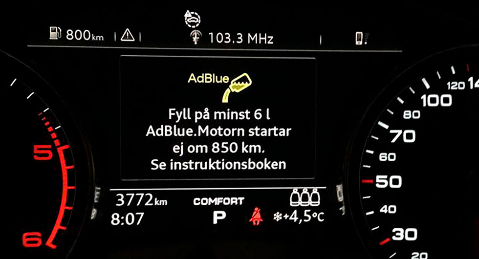 Dieselbilar tål inte kyla