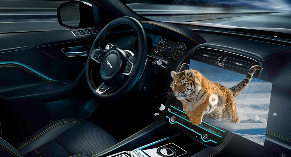 Jaguar Land Rover tror på 3D i head-up displayen