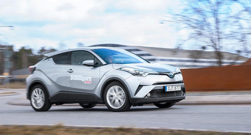Toyota CHR är crossovern med bäst betyg. Totalt hamnar bilen på en femteplats. Foto: Simon Hamelius