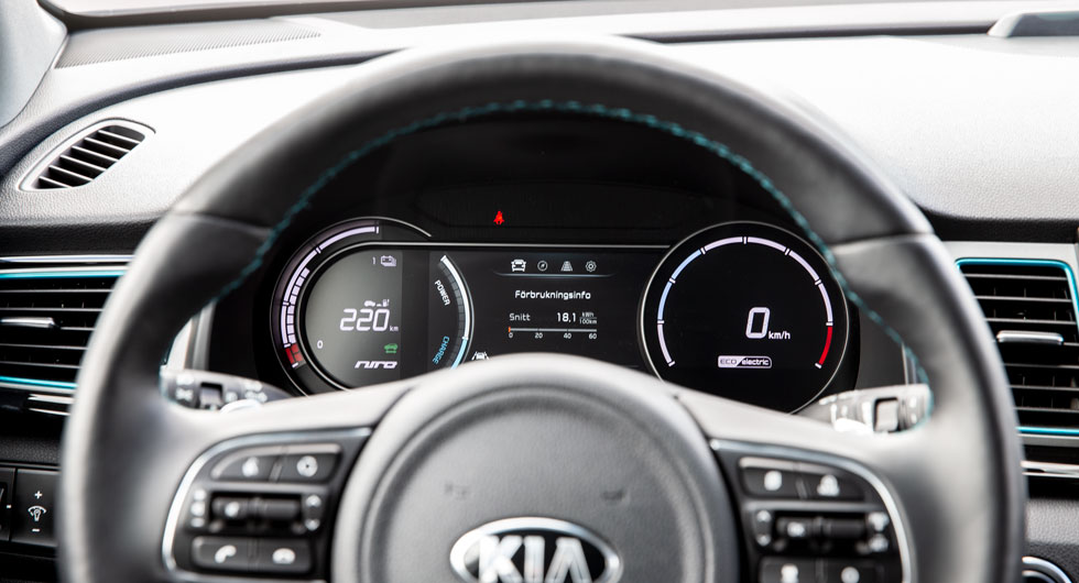 E-Niro har stöd för snabbladdning upp till 100 kW, vilket kan ge från 20 till 80 procent laddning på 40 minuter.