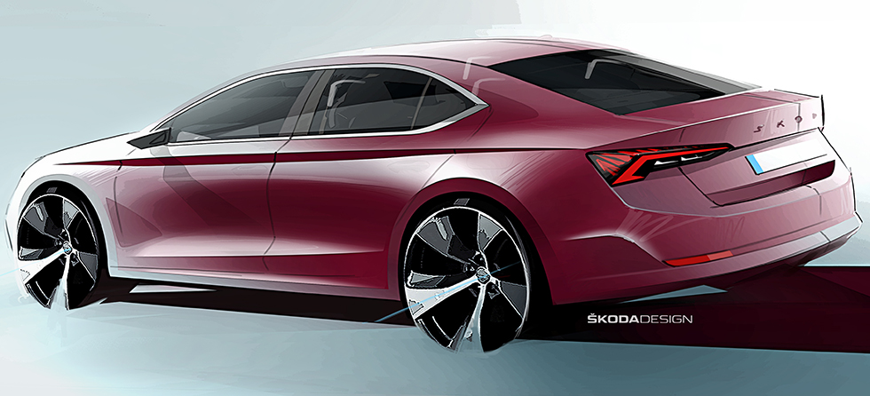 Skoda skissar på nya Octavia