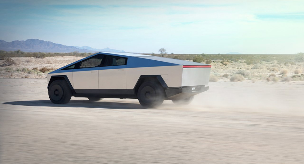 Rutor i kras när Tesla visade Cybertruck