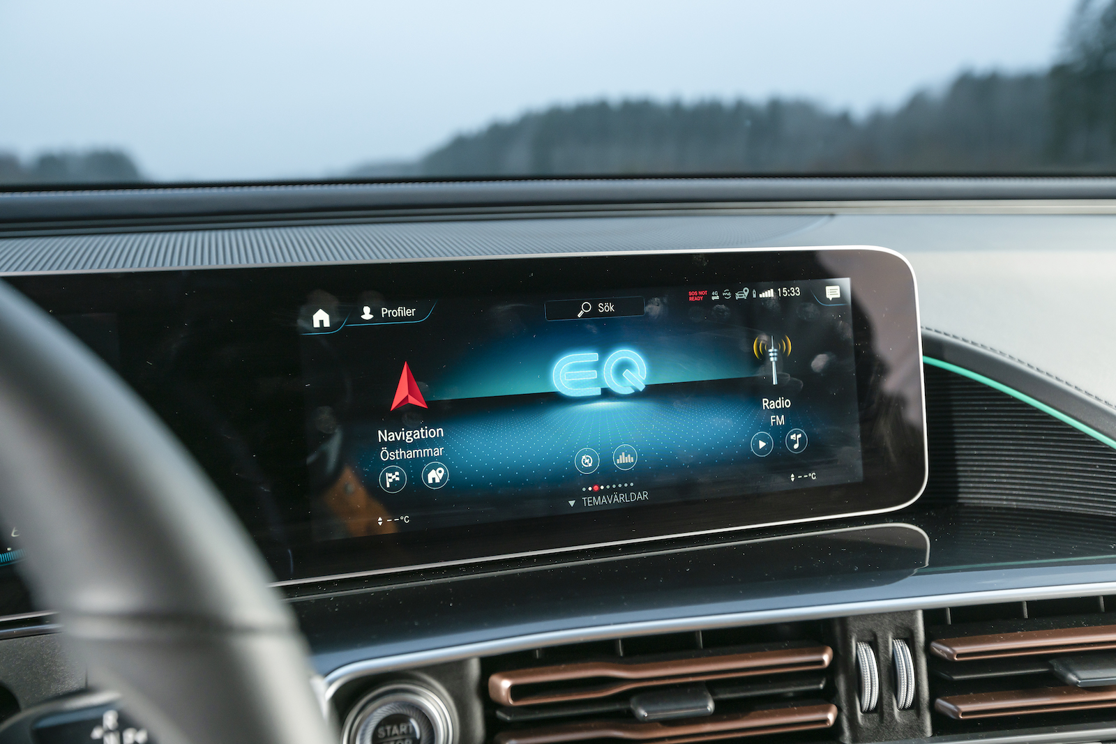 Mercedes: Samma upplägg som i övriga Mercedes-programmet. Välfungerande och smidigt att använda.