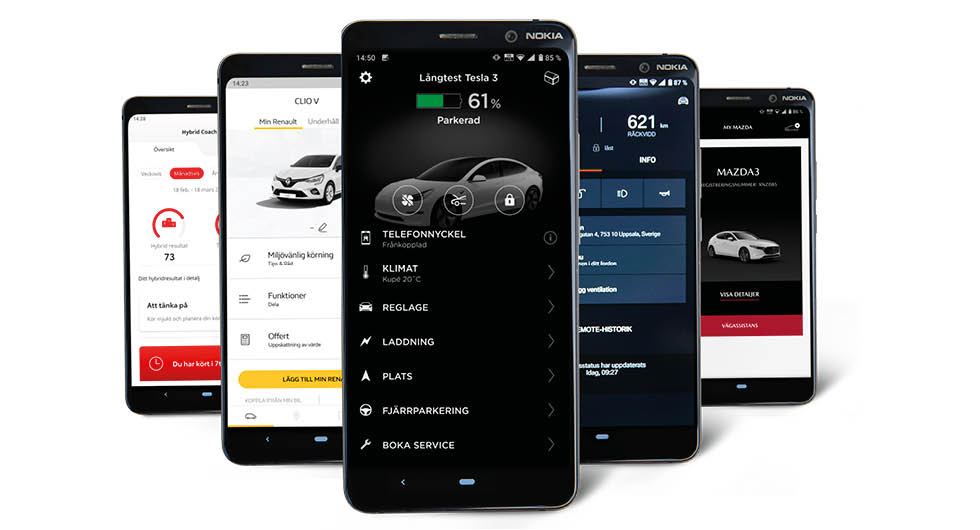 Test av 5 uppkopplade bilar: Bästa infotainmentsystemet vinner!