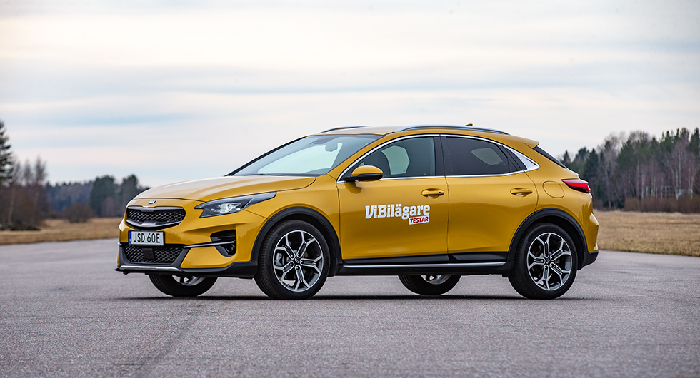Testvärden: Kia XCeed, Skoda Scala, Toyota Corolla, Volkswagen Golf (2020)