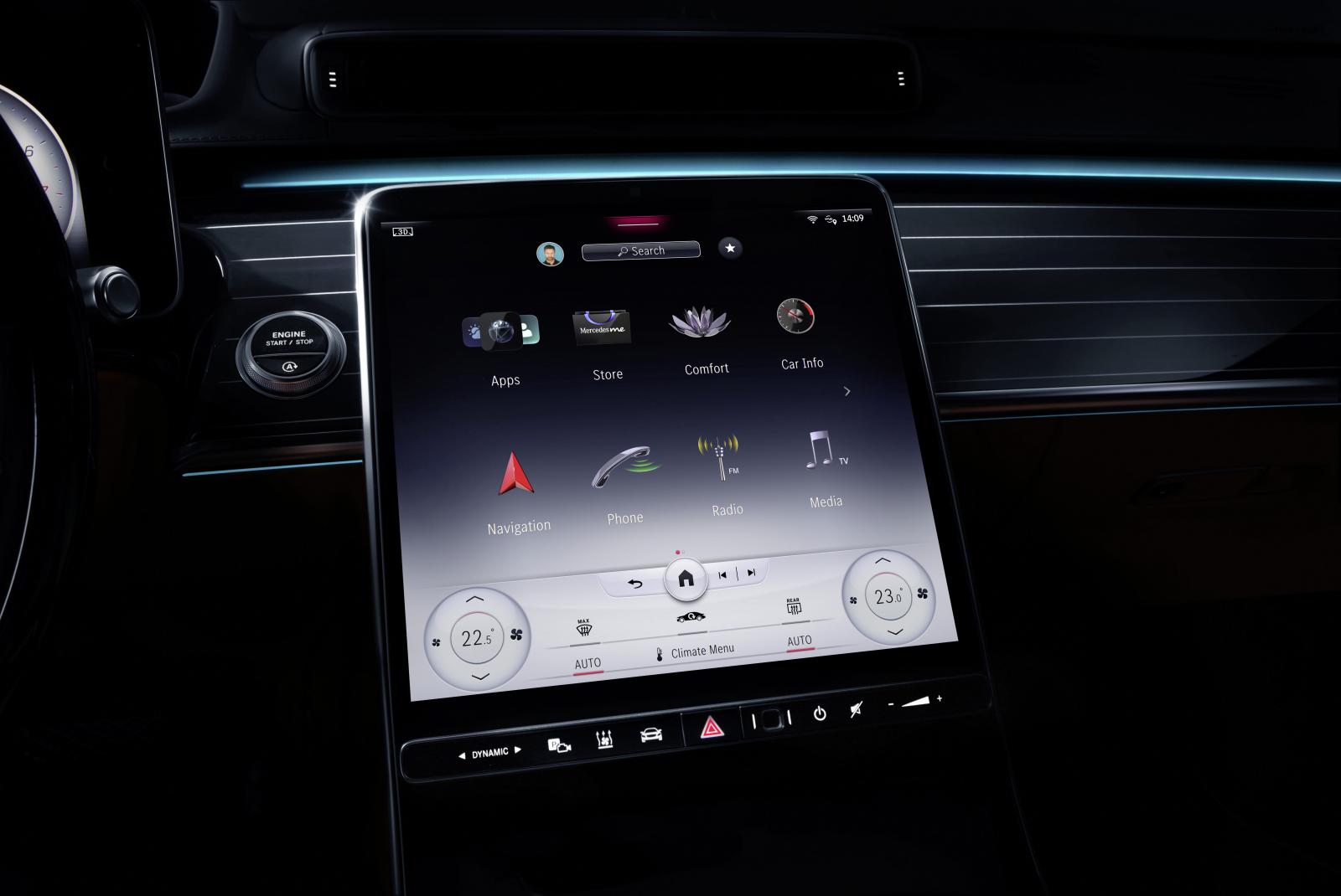 Djupdykning: Mercedes S-klass först ut med nya infotainmentsystemet