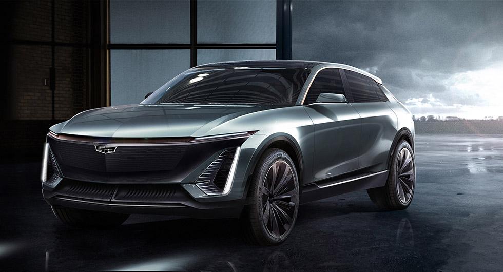 Jätteskärm i Cadillacs elbil