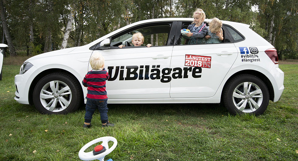 Volkswagen Polo testas i barnsäkerhet i Vi Bilägares långteststall 2018.