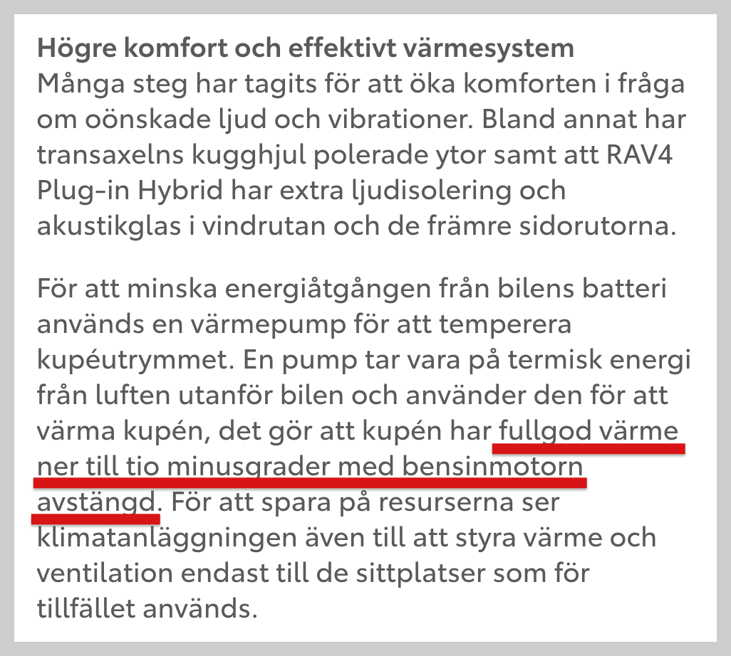 Så här skrev Toyota i pressmaterialet när RAV4 Plug-in Hybrid presenterades.