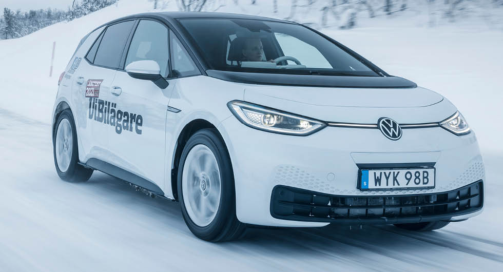 Vintertest: Honda Jazz, Mercedes GLB, Seat Leon, Toyota Yaris och Volkswagen ID 3 (2021)