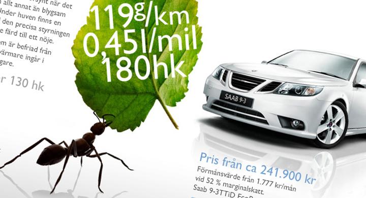 Saab kritiseras för vilseledande reklam
