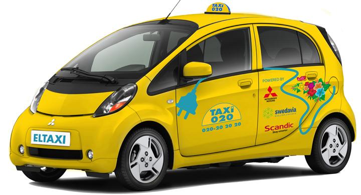 Första elektriska taxin till Sverige