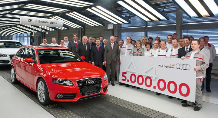 Audi A4 firar fem miljoner