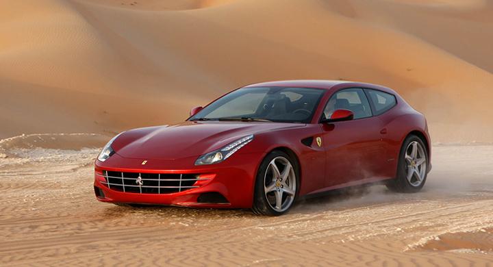 Minskat tryck på röd Ferrari